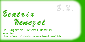 beatrix wenczel business card